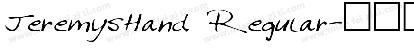 JeremysHand Regular字体转换